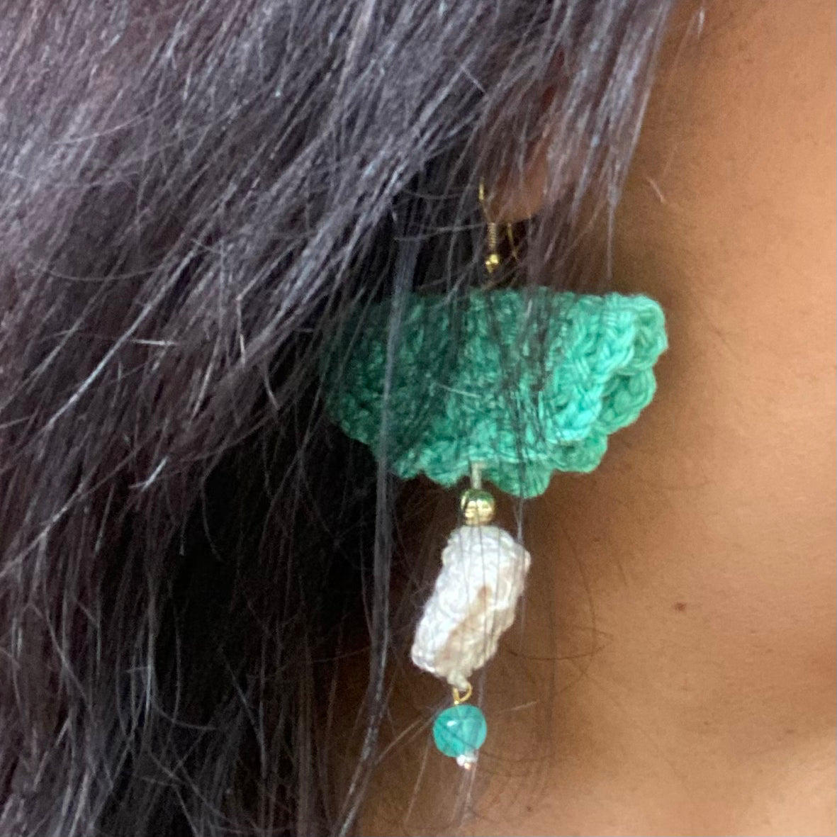 Fan earrings