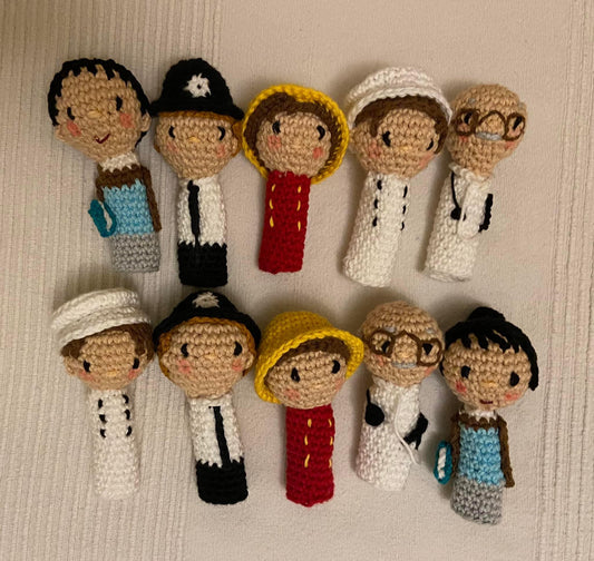 Community helpers finger puppets - set of 5