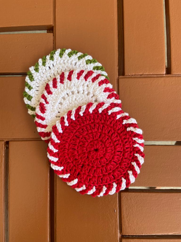 Peppermint coasters(setof3)